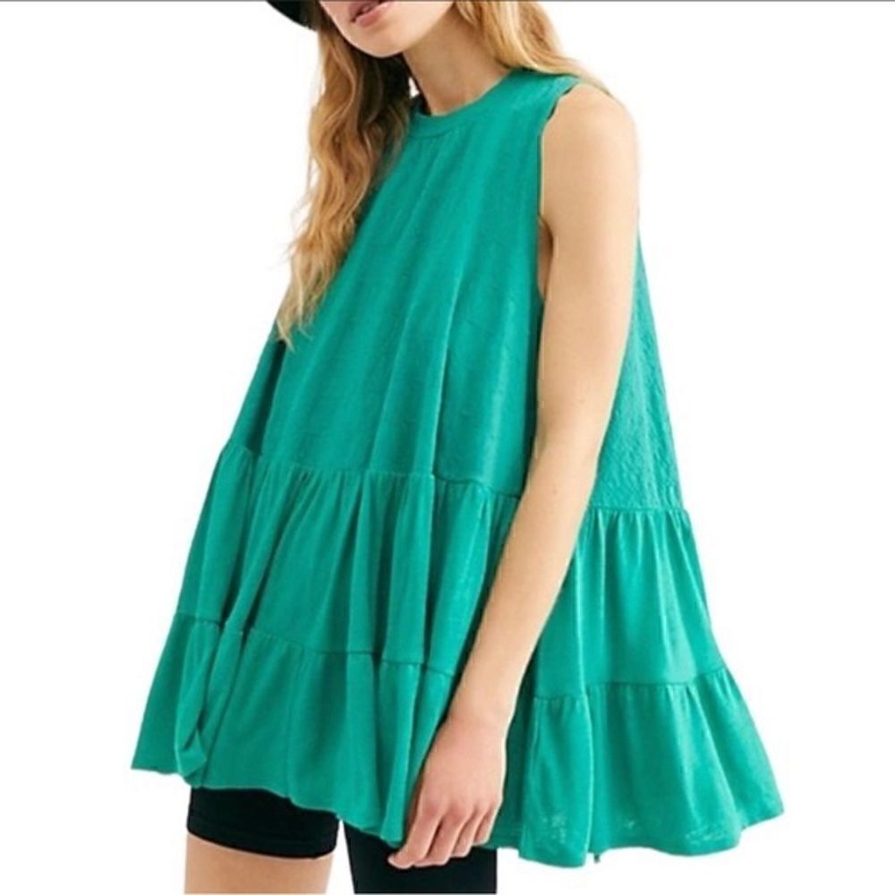 Free People Emerald Green Right On Time Tunic